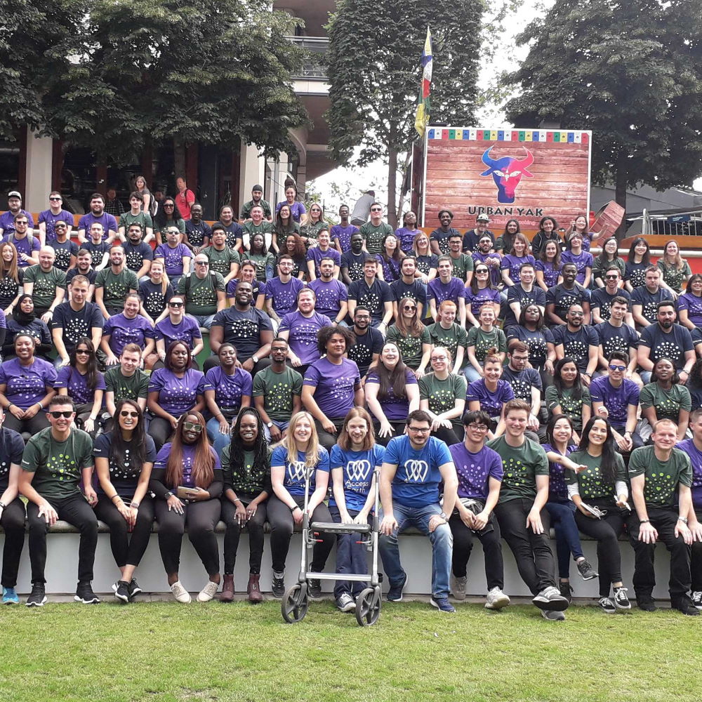 access-earth-mapping-event Group of 150 people from Microsoft UK participating in Access Earth event.