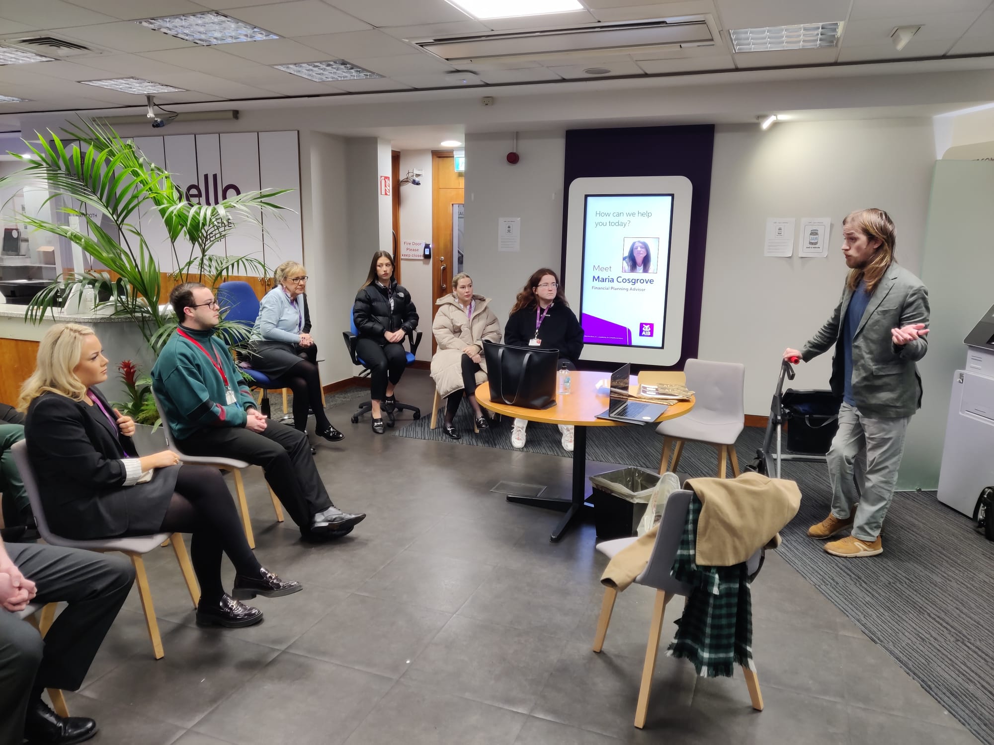 CEO and co-founder Matt McCann giving an accessibility talk at AIB Maynooth